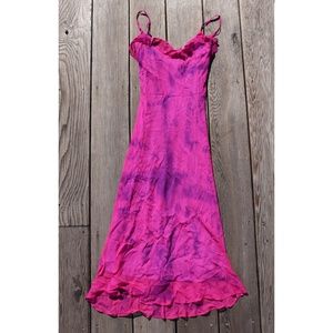 Betsey Johnson pink/purple tie dye slip dress